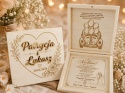 Personalizowane Drewniane Pudełko na Pieniądze i Życzenia